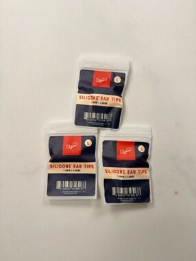 Elgin Discord Limited Orange Silicone Ear Tips Large Lot of 3